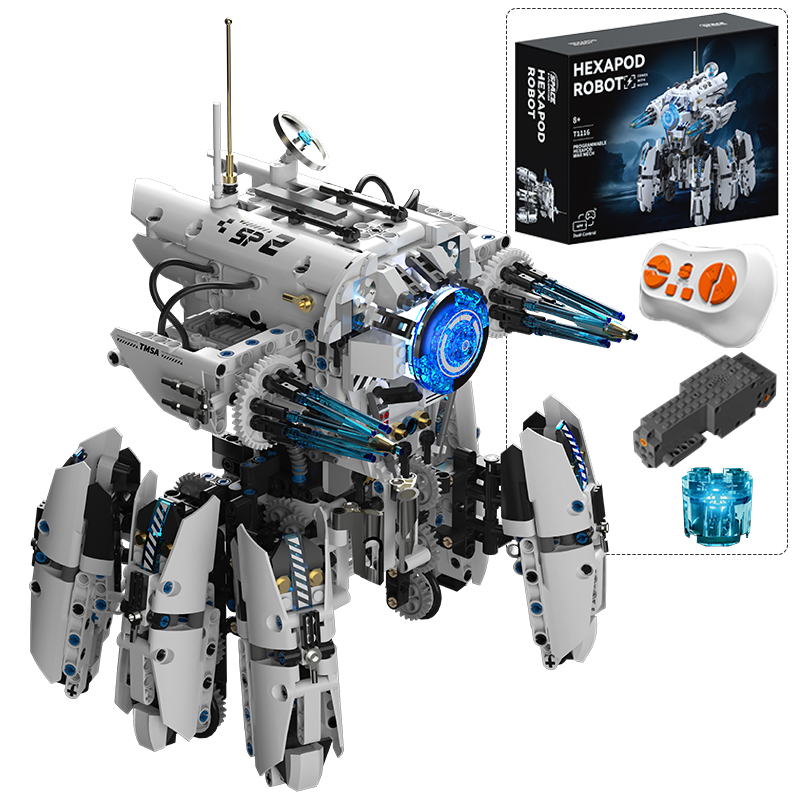Lego Set City - 技術的なプログラミング、六脚ロボット、SF、戦闘機械、組み立てブロック、街並み、リモコン操作ロボット、MOC（My Own Creation）、ブロック玩具、ギフト
