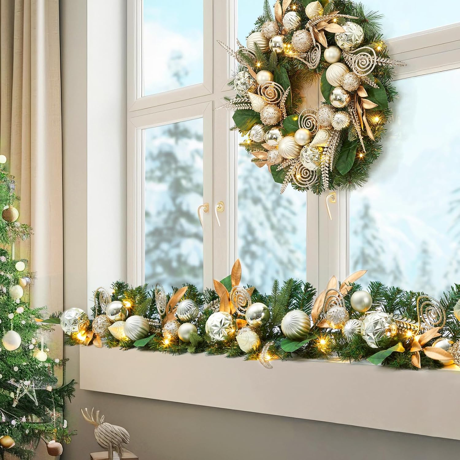 ガーヴィー 24インチ クリスマスリース。20個のLEDライ - Led Fairy String Lights のレビューと価格