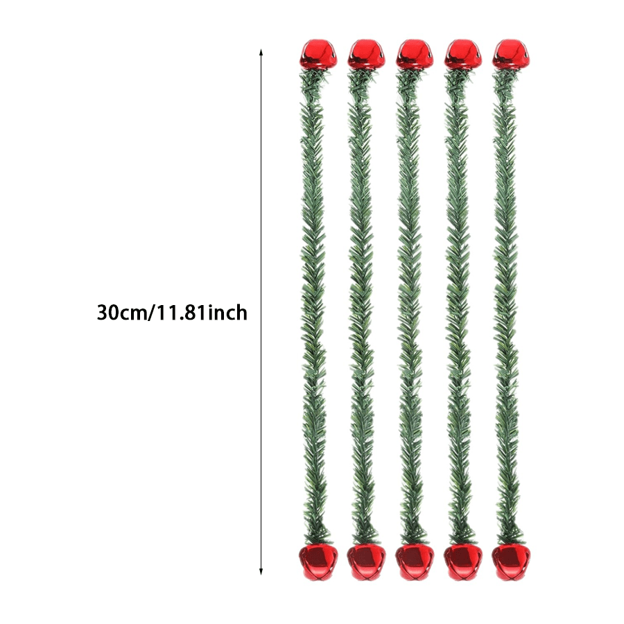 8個または16個入り、お祝いの緑色のキラキラ装飾ベル、クリス - Tinsel Garland Decoration のレビューと価格