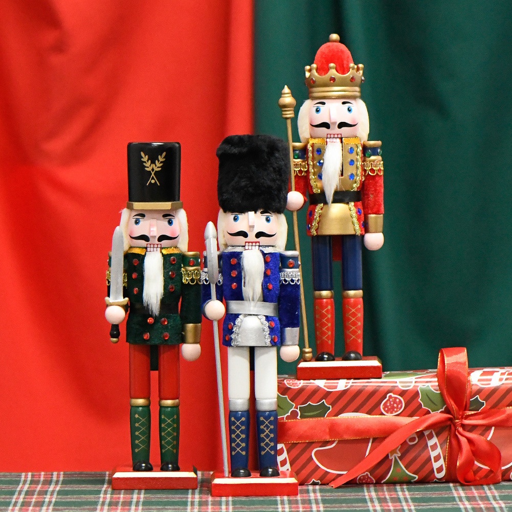 30cmの木製くるみ割り人形。クリスマスオーナメントとして、 - Nutcracker Figurine のレビューと価格