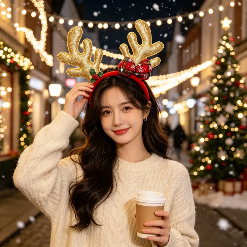 1～5個入り、トナカイの角を模したクリスマスヘアバンド、サン - Reindeer Antlers Headband のレビューと価格