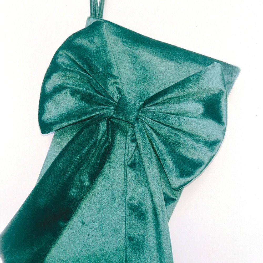 リボン付きクリスマスストッキング、大容量、多色、吊り下げ装飾 - Christmas Stocking Hanging のレビューと価格
