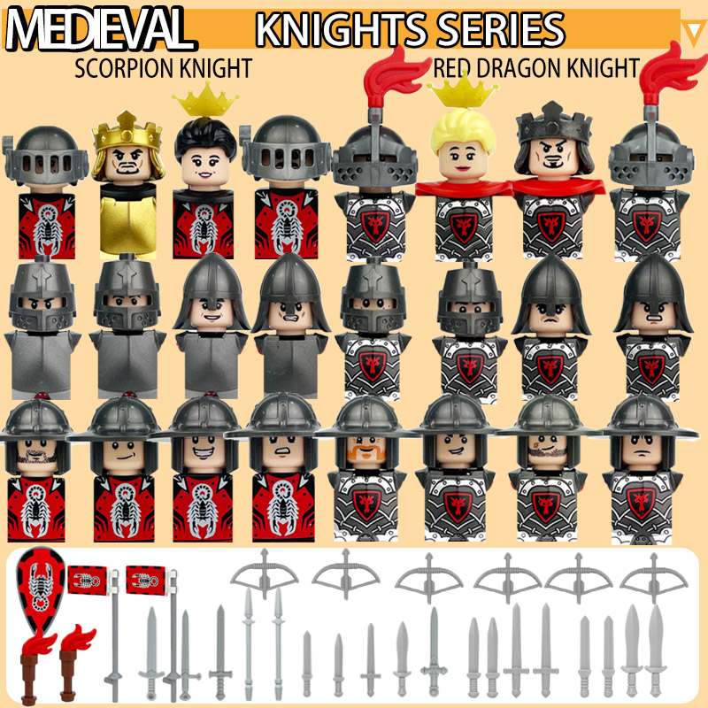中世ヨーロッパ、中世ローマの戦士、十字軍、テンプル騎士団、軍 - Lego Set Technic のレビューと価格