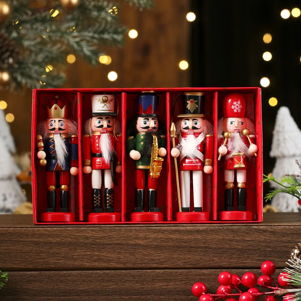 塗装された兵隊の置物、持ち運び可能なナットクラッカー人形、人 - Nutcracker Figurine のレビューと価格