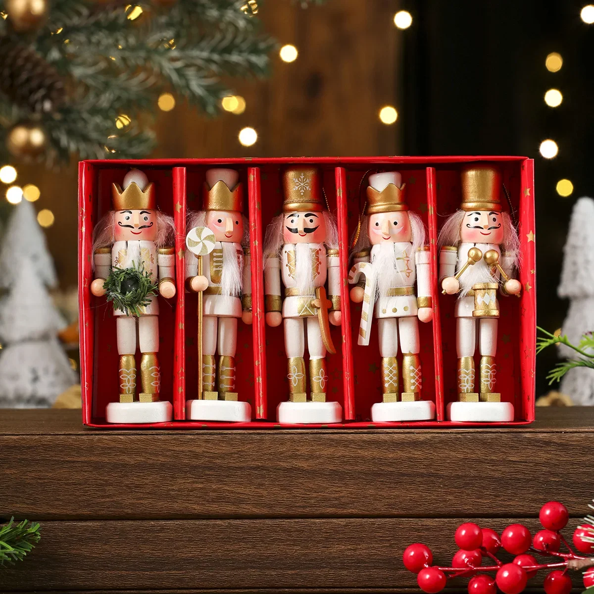 塗装された兵隊の置物、持ち運び可能なナットクラッカー人形、人 - Nutcracker Figurine のレビューと価格