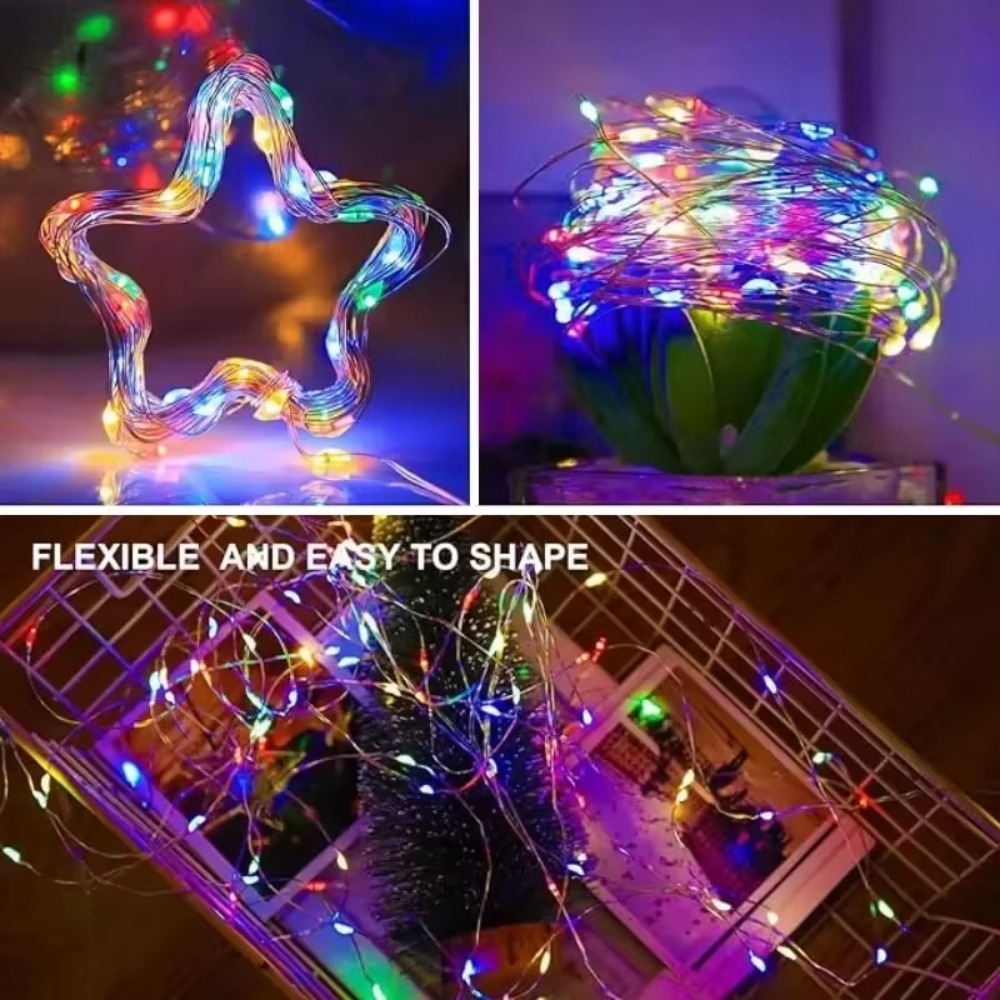 LED銅線フェアリーライト、USB電源、リモコン操作、8種類 - Led Fairy String Lights のレビューと価格